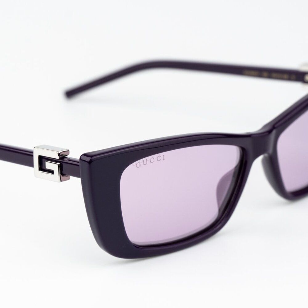 Gucci Women Sunglasses Violet Mirror Cat Eye GG1681S 005 BRAND NEW - Picture 6 of 9